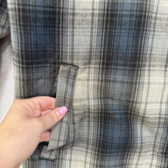 Carhartt Jacket Mens Medium Sherpa Lined Plaid Shirt Coat Workwear Fall 2019 - Picture 5 of 16